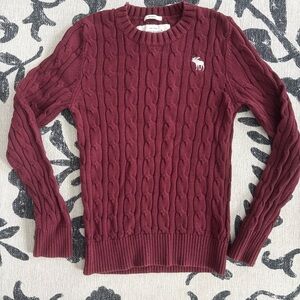 Abercrombie & Fitch Men’s cable knit sweater M Muscle fit